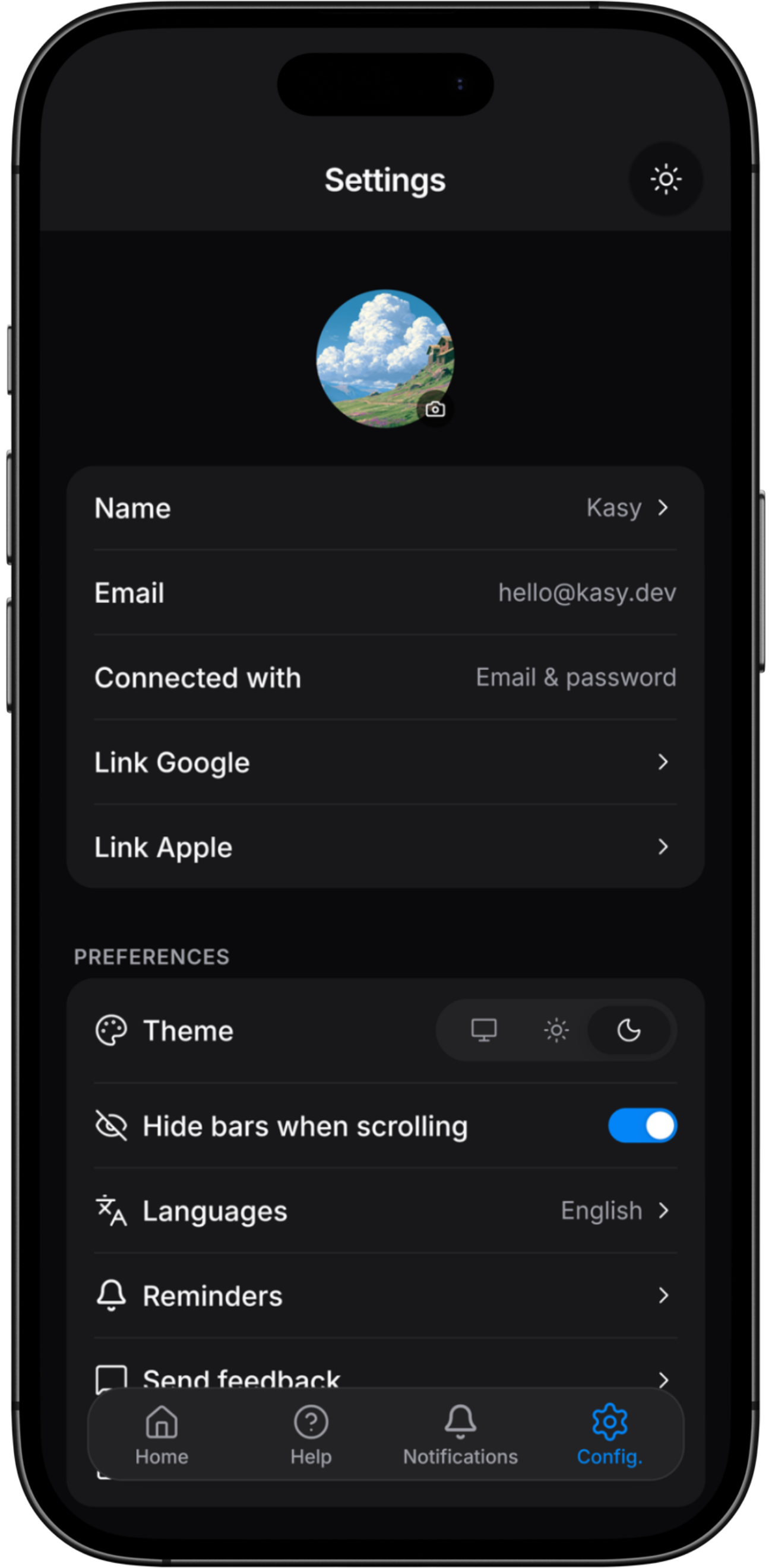 Kasy's mobile interface, remote control for agents