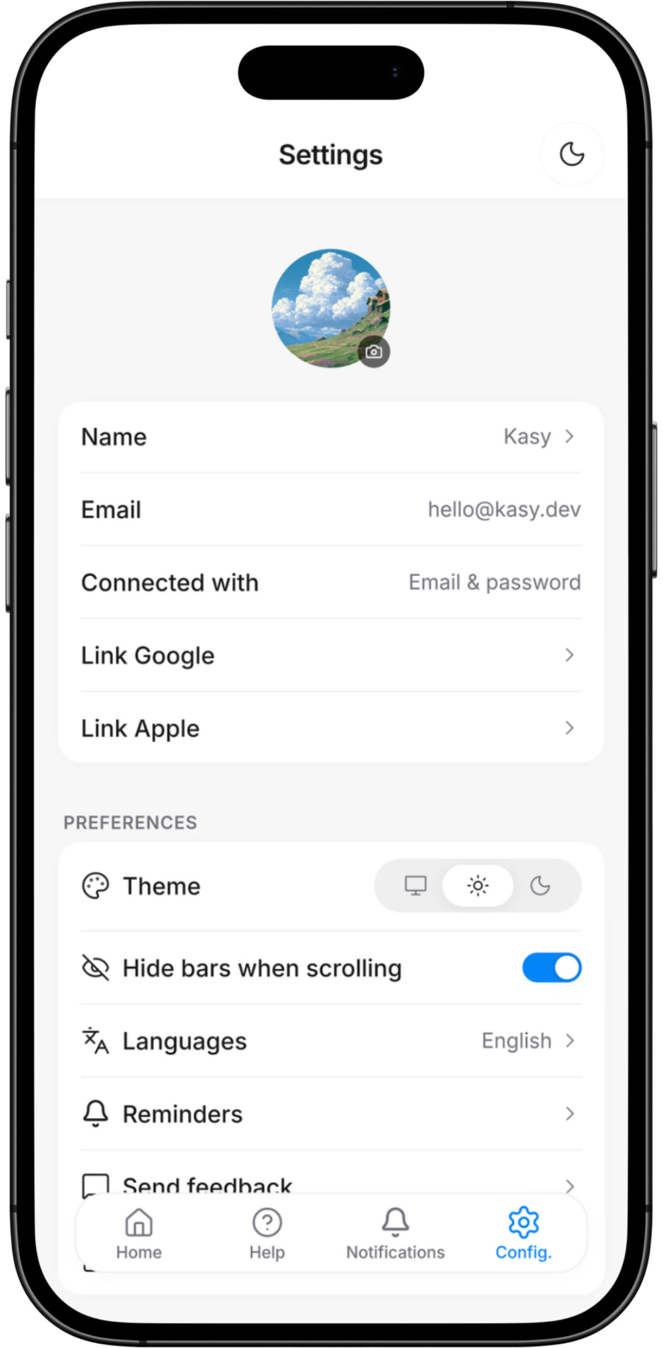 Kasy's mobile interface, remote control for agents